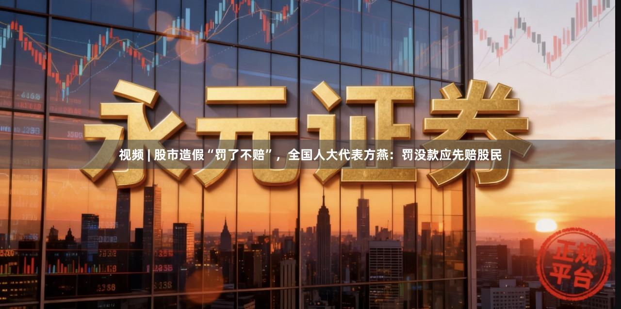 视频 | 股市造假“罚了不赔”，全国人大代表方燕：罚没款应先赔股民